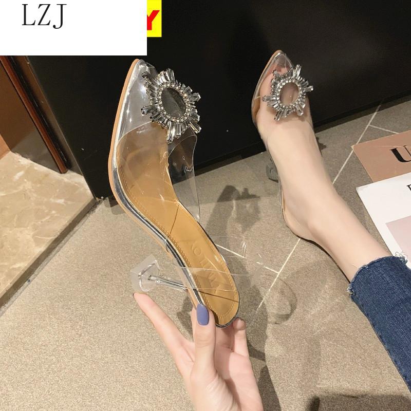 Terrifically Transparent Luxury Designer Extreme Mule Super High Heel Shoes - My She Shop