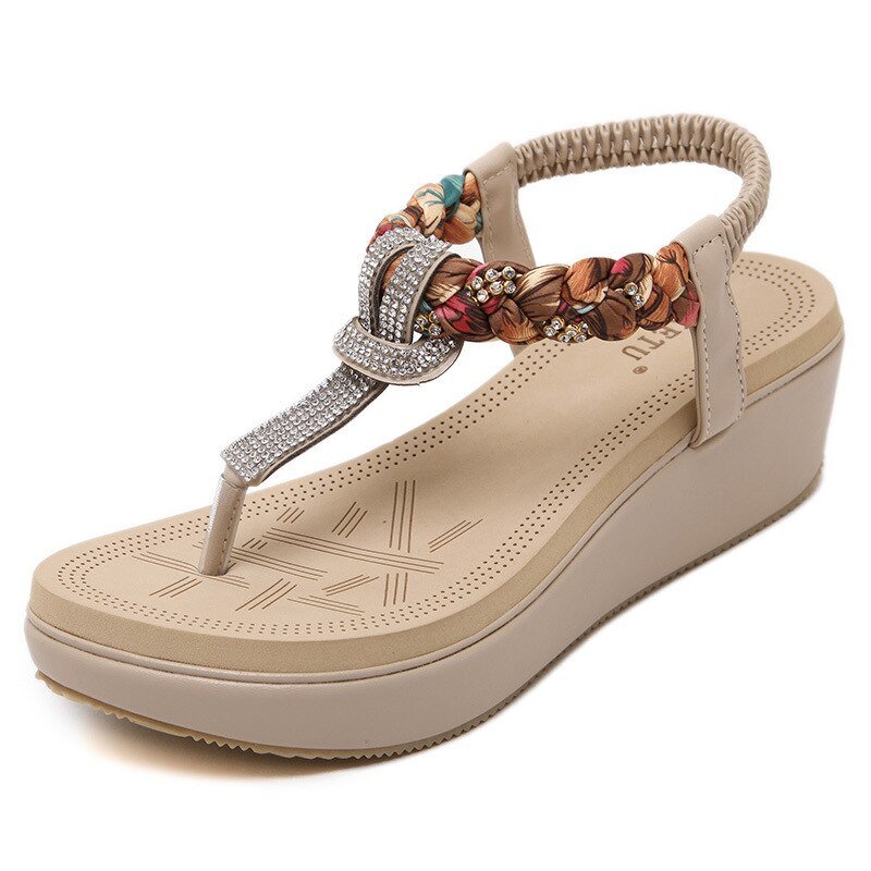 TIMETANG Leather Flip Flop Sandals - My She Shop