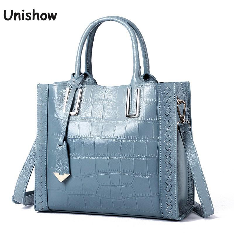 UNISHOW Stone Pattern Leather Handbag Shoulder Bag - My She Shop