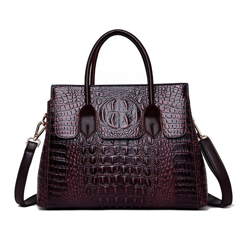 VALENKUCI Vivacious Leather Pattern Handbag Shoulder Bag - My She Shop