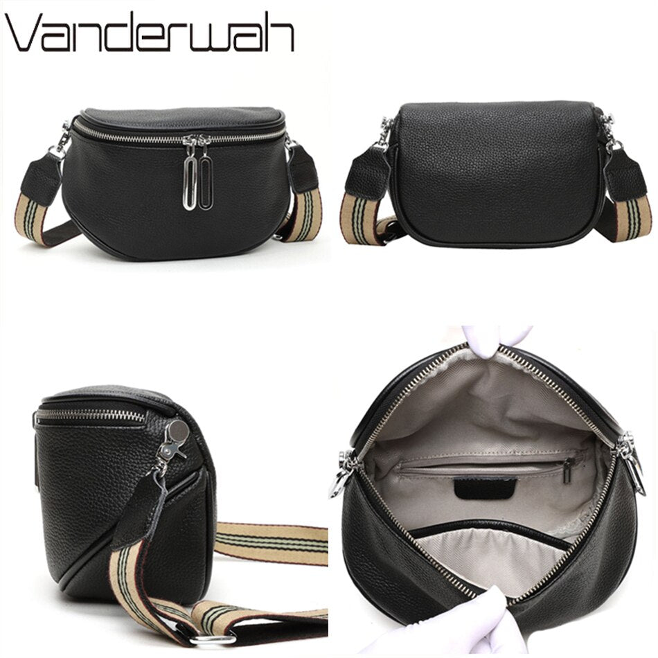 VANDERWAH Wonder Leather Crossbody Messenger Shoulder Handbag - My She Shop