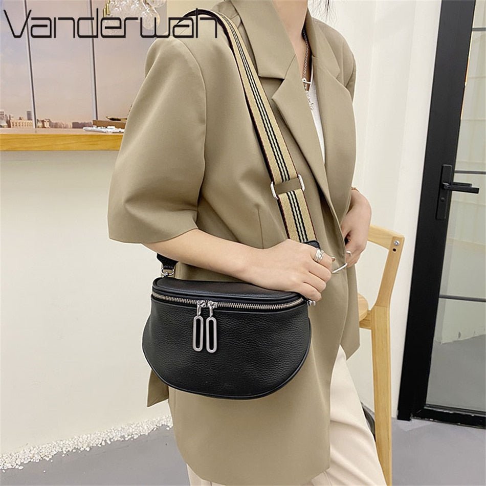 VANDERWAH Wonder Leather Crossbody Messenger Shoulder Handbag - My She Shop