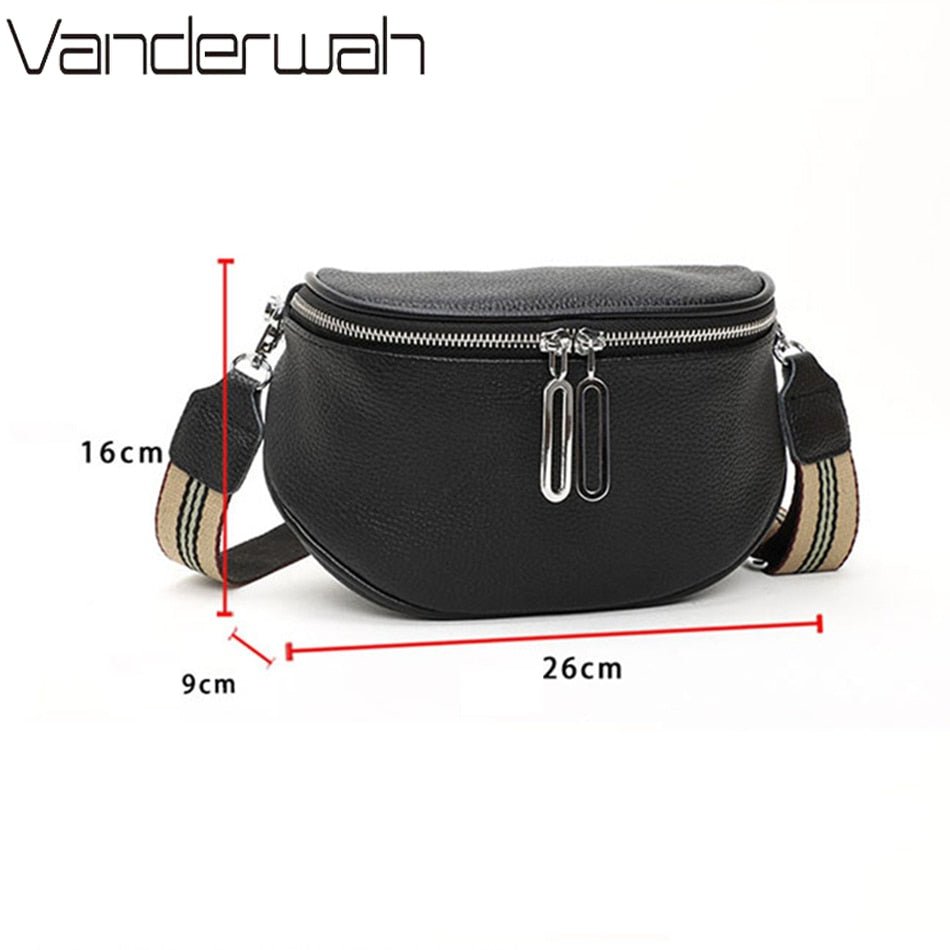 VANDERWAH Wonder Leather Crossbody Messenger Shoulder Handbag - My She Shop