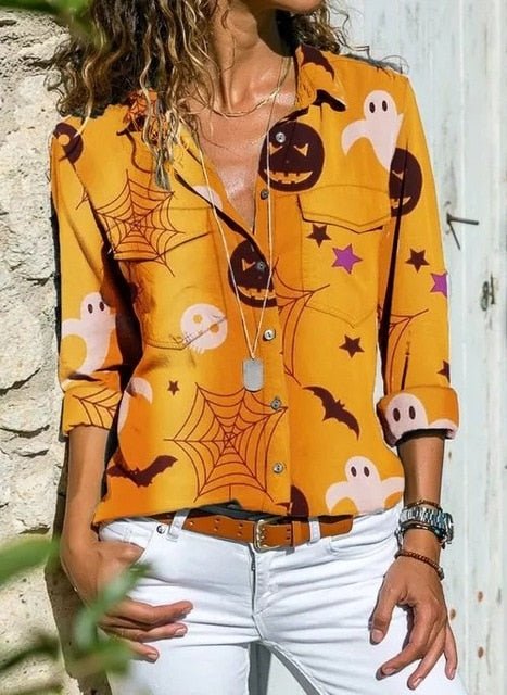 Very Cool and Loose Button Down Plus Size Shirt - My She Shop