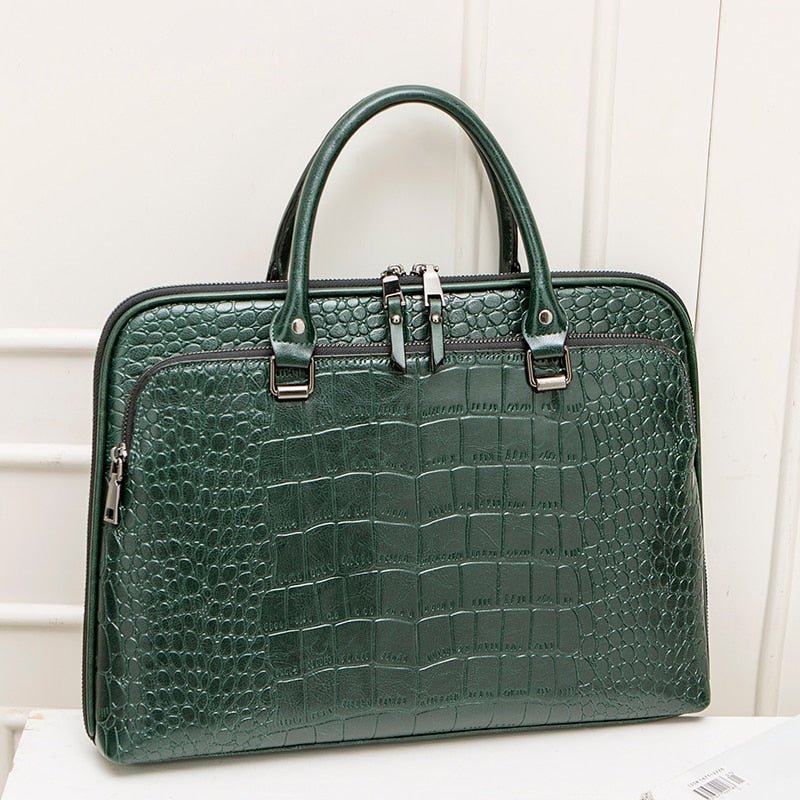 VOLASSS Pattern Leather Handbag Briefcase - My She Shop