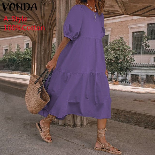 VONDA Baby-Doll Style Befree Ruffle Dress - My She Shop