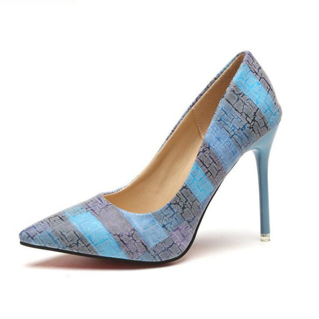 WDHKUN Wonderful Pattern Pointed Toe Super Stiletto Shoes - My She Shop