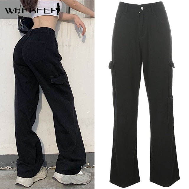 WEEKEEP Wildly Comfortable High Waist Cargo Pants - My She Shop