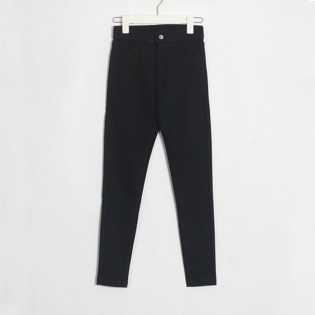 WIXRA Wonderful Ankle-Length Elastic Waist Pocket Pencil Pants - My She Shop