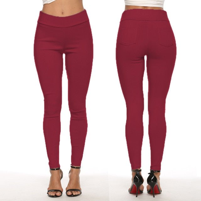 YEJABAR Soft Slim Pocket Jeggings Pants - My She Shop