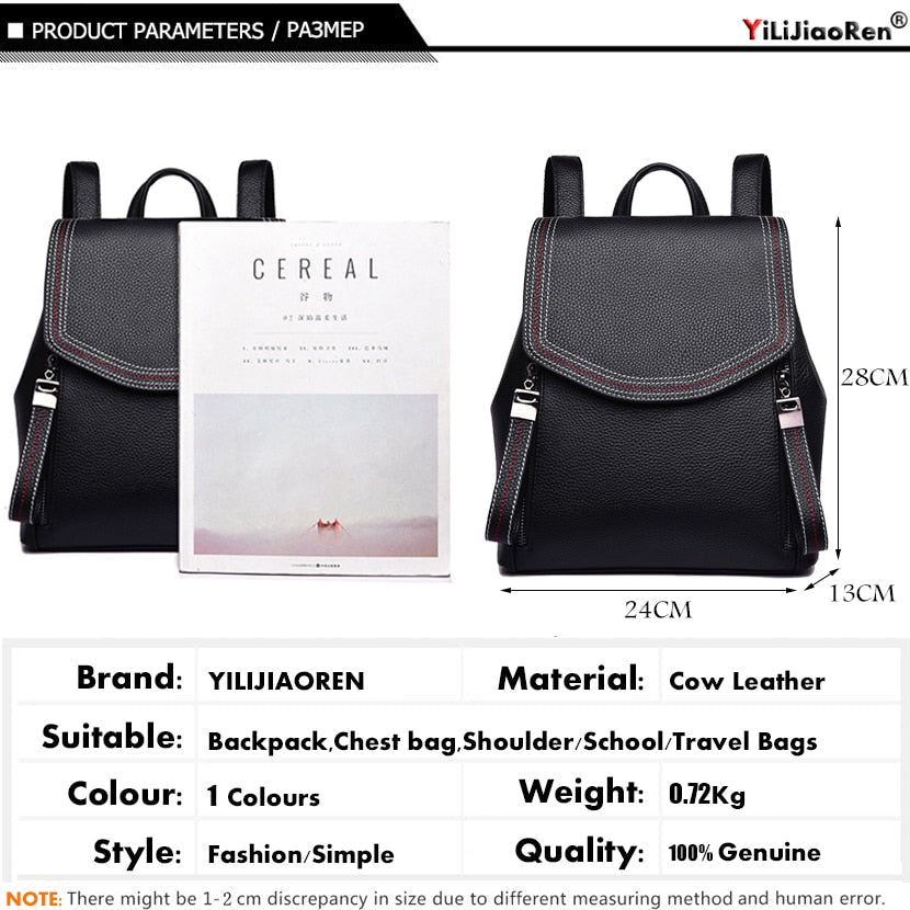 YILIJIAOREN Yummy Large Capacity Soft Leather Backpack - My She Shop