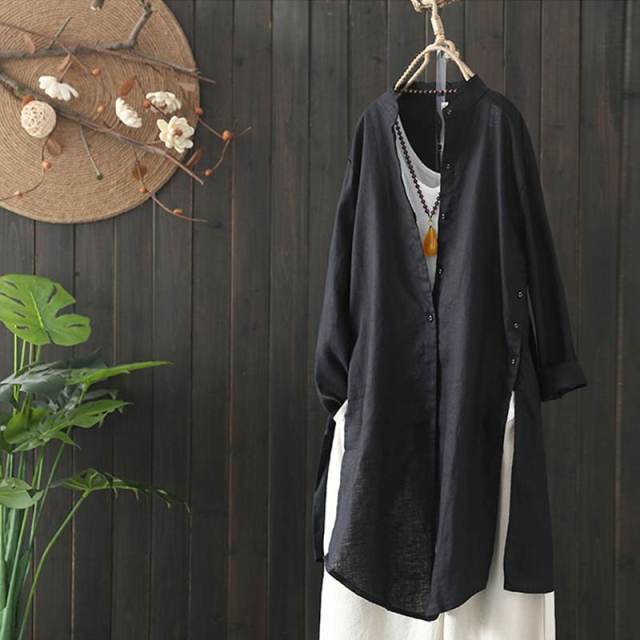 ZANZEA Fantastic Long Sleeve Cotton Shirt Cardigan - My She Shop