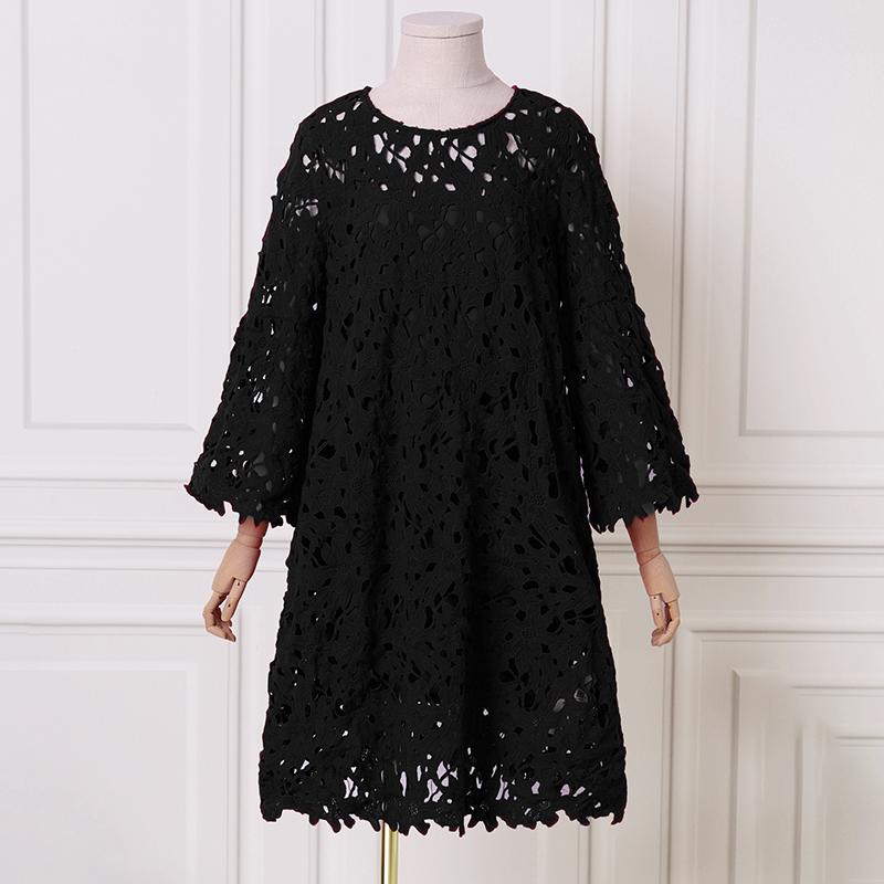 ZANZEA Lace Crochet Flare Sleeve 2-Piece Dress - My She Shop