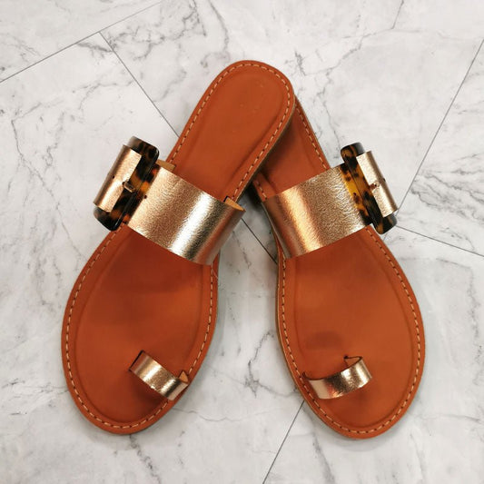 ZONNEBLOEM Leather Basic Buckle Sandals - My She Shop