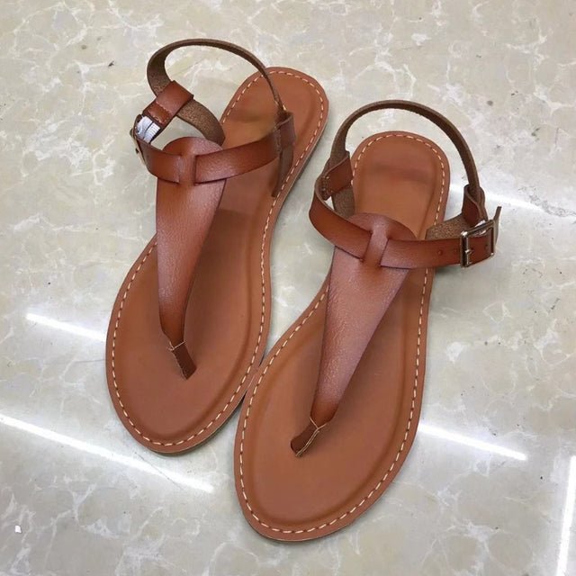 ZONNEBLOEM Leather Buckle Sandals - My She Shop