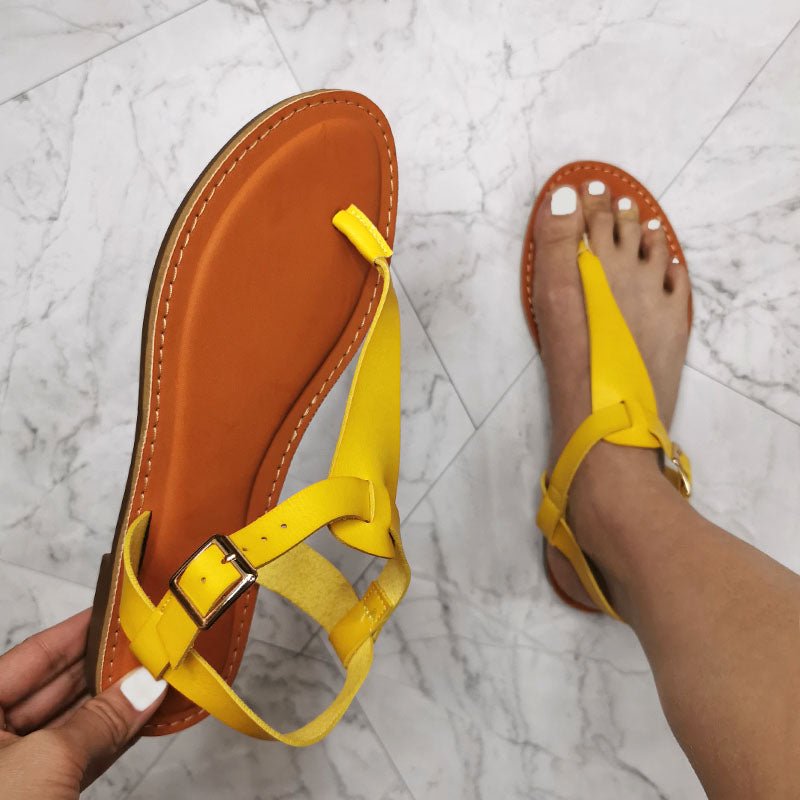 ZONNEBLOEM Leather Buckle Sandals - My She Shop