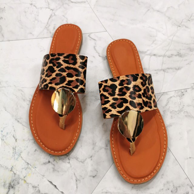 ZONNEBLOEM Leather Slip-On Sandals - My She Shop